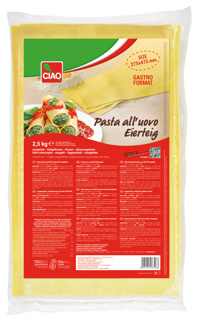 CIAO Lasagne tésztalap Olasz előfőzött 4x2,5kg