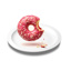 LA LORRAINE strawberry-white chocolate ring donut 48 pieces